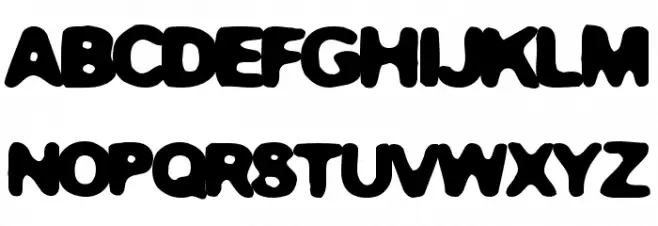Gummy Schriftart Groß