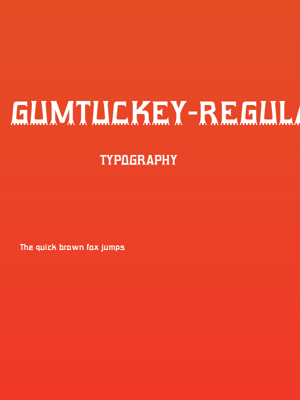 Gumtuckey-Regular Poster