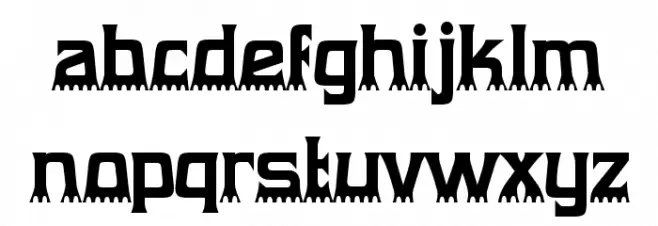 Gumtuckey Schriftart Kleinbuchstaben