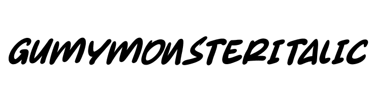 Gumy Monster Italic  Free Fonts Download