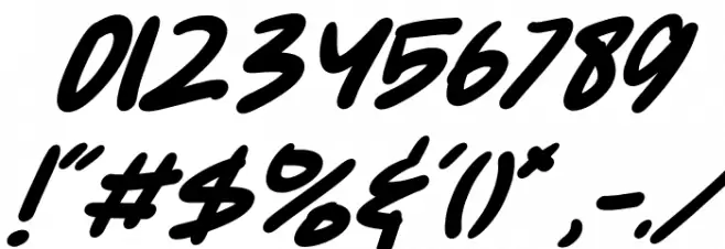 Gumy Monster Italic Font OTHER CHARS