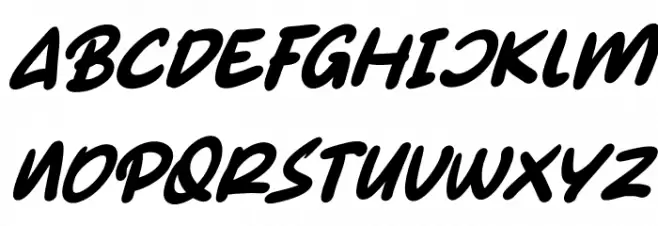 Gumy Monster Italic Schriftart Groß