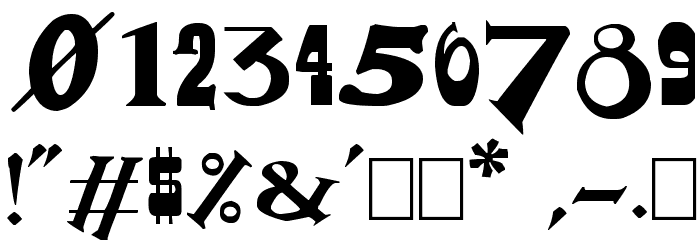Gun Show Font OTHER CHARS
