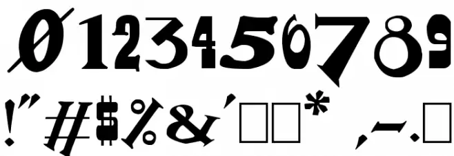 Gun Show Font OTHER CHARS