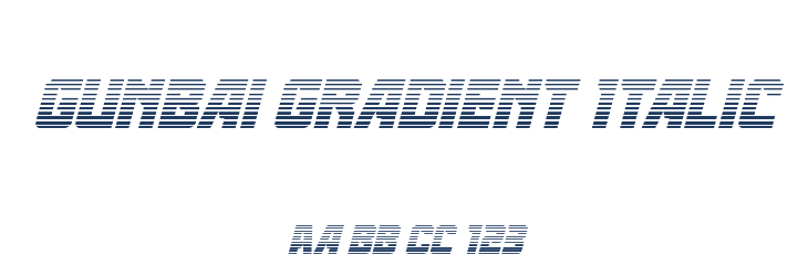Gunbai Gradient Italic Font Preview