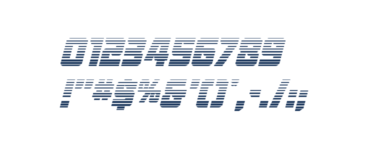 Gunbai Gradient Italic Other Characters
