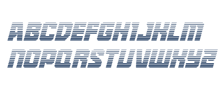 Gunbai Gradient Italic Uppercase