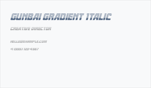 Gunbai Gradient Italic Business Card