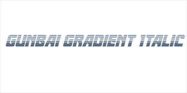 Gunbai Gradient Italic Logo