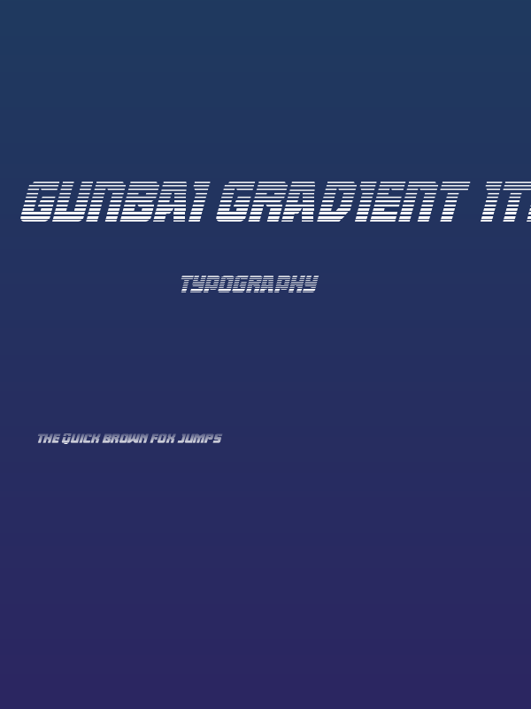 Gunbai Gradient Italic Poster