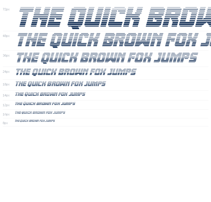 Gunbai Gradient Italic Waterfall