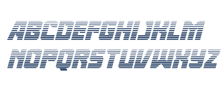 Gunbai Gradient Italic Lowercase