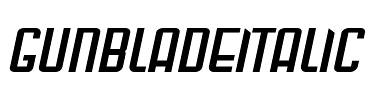 Gunblade Italic  font caratteri gratis