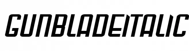 Gunblade Italic  baixar fontes gratis