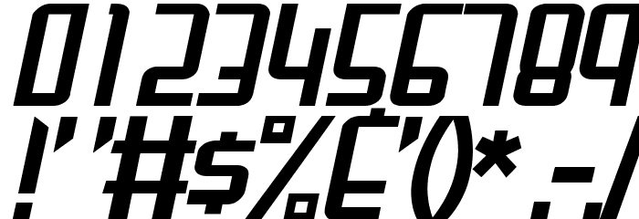 Gunblade Italic Font OTHER CHARS