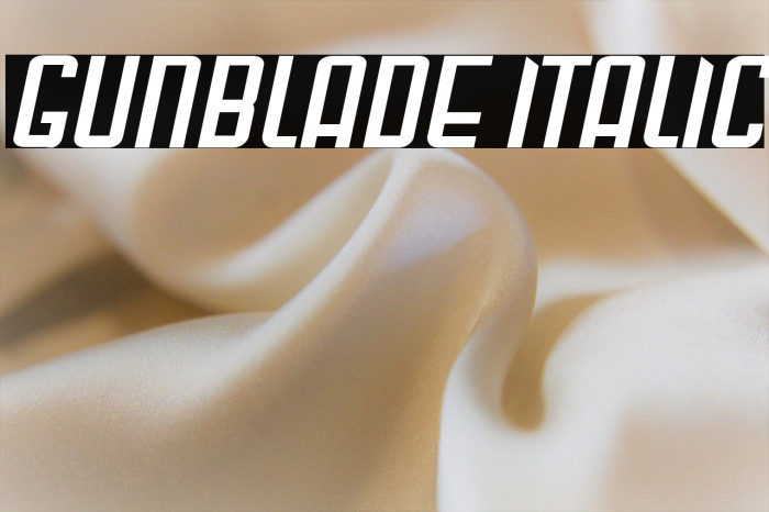 Gunblade Italic Example 3