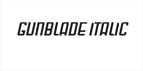 Gunblade Italic Logo