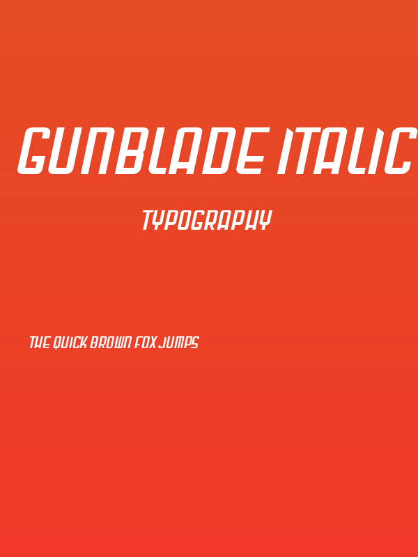 Gunblade Italic Poster