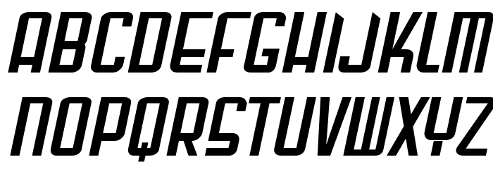 Gunblade Italic Font LOWERCASE