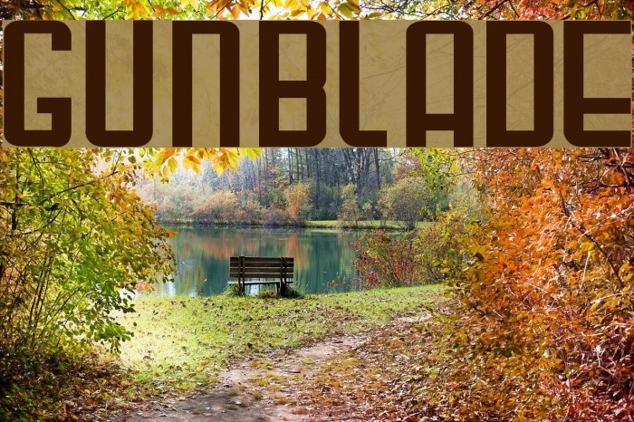 Gunblade Font examples