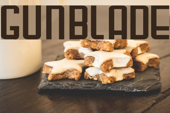 Gunblade Font examples