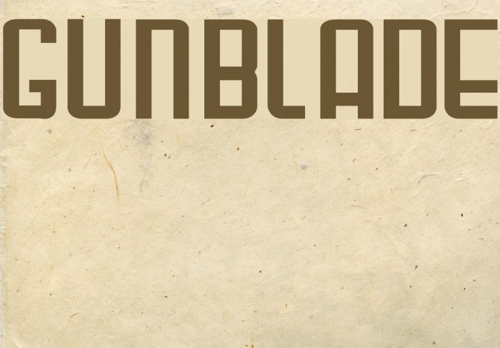 Gunblade Font examples