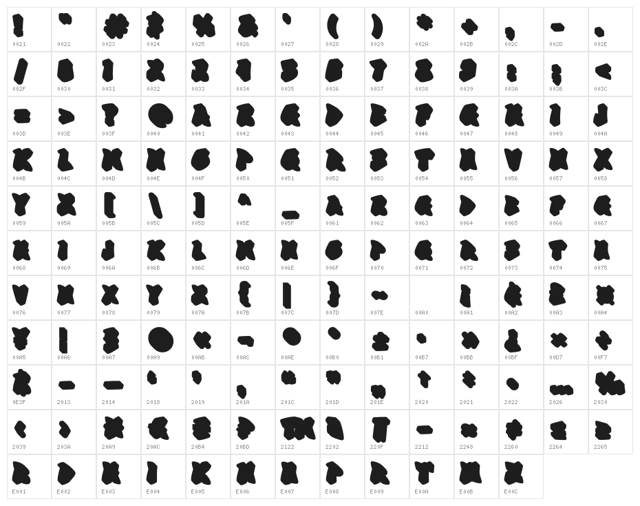 Guner Graffiti Extrude Character Map