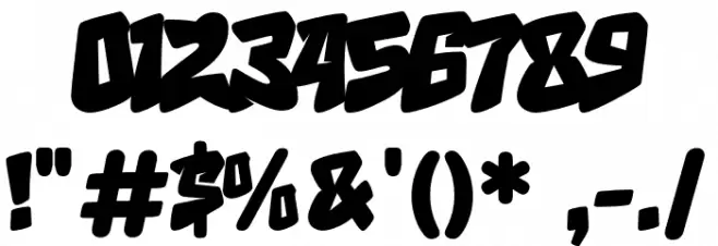 Guner Graffiti Regular Font OTHER CHARS