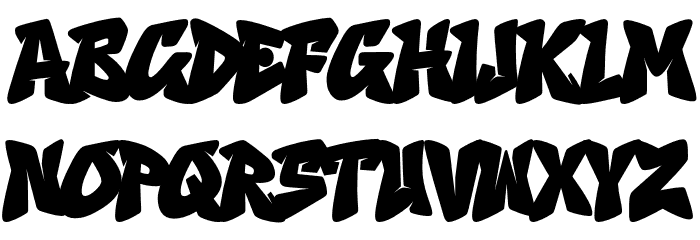 Guner Graffiti Regular Font UPPERCASE