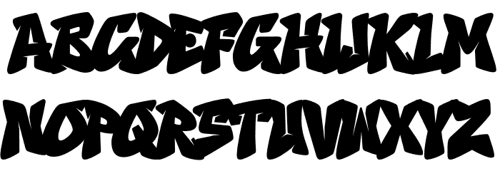 Guner Graffiti Regular Font LOWERCASE