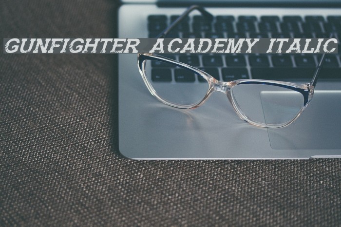 Gunfighter Academy Italic Font examples