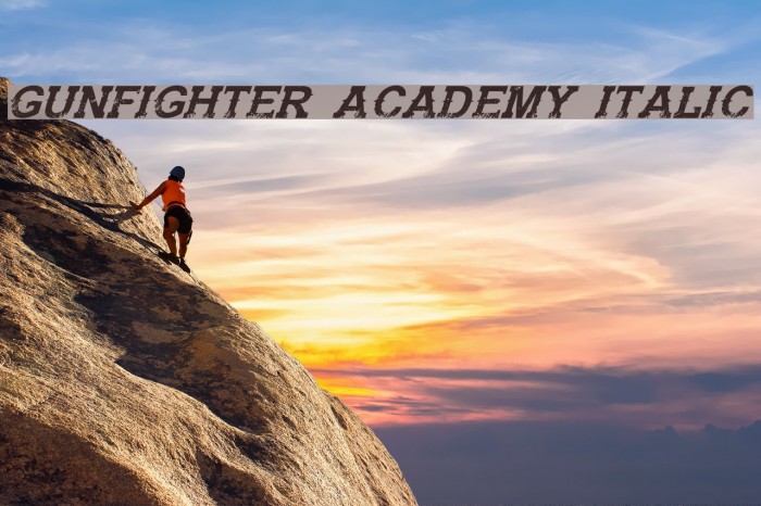 Gunfighter Academy Italic Font examples