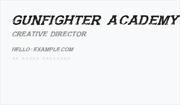 Gunfighter Academy Italic Business Card
