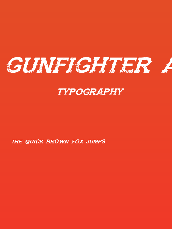 Gunfighter Academy Italic Poster