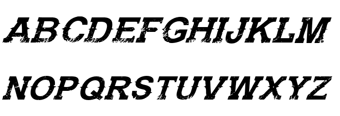 Gunfighter Academy Italic Font LOWERCASE