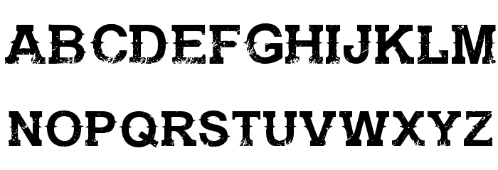 Gunfighter Academy Regular Font LOWERCASE