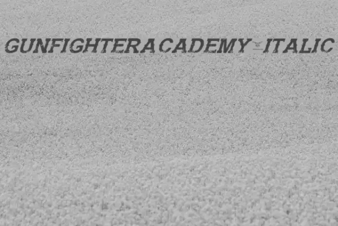 GunfighterAcademy-Italic Font examples
