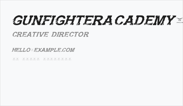 GunfighterAcademy-Italic Business Card
