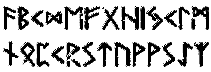 Gunfjaun Runic Font LOWERCASE