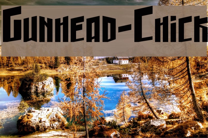 Gunhead-Chick Font examples