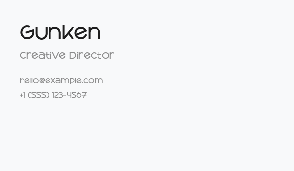 Gunken Business Card