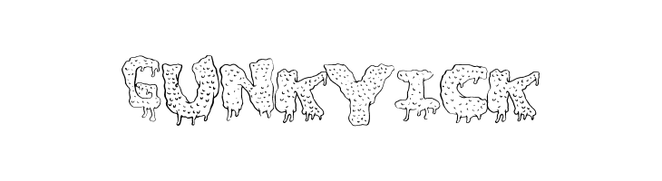 GunkyIck Font