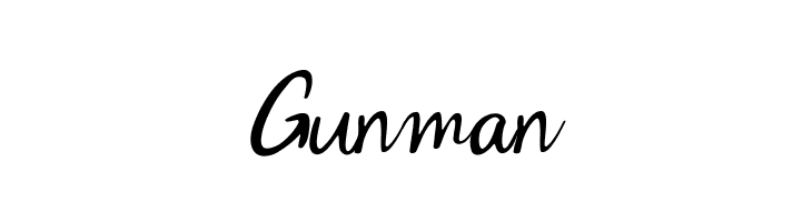 Gunman  フリーフォントのダウンロード