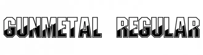 Gunmetal Regular  フリーフォントのダウンロード
