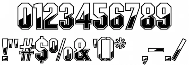 Gunmetal Regular Font OTHER CHARS