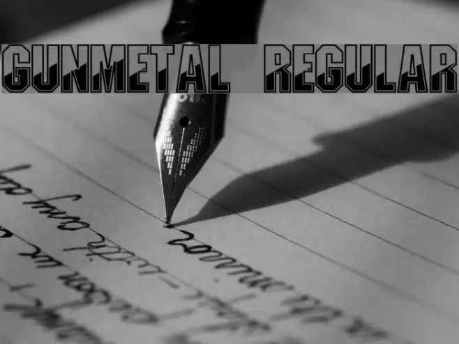 Gunmetal Regular Font examples