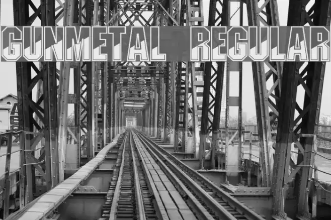 Gunmetal Regular Font examples