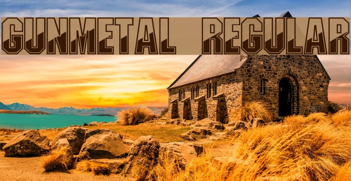 Gunmetal Regular Font examples