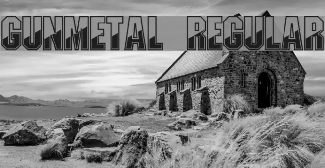 Gunmetal Regular Font examples
