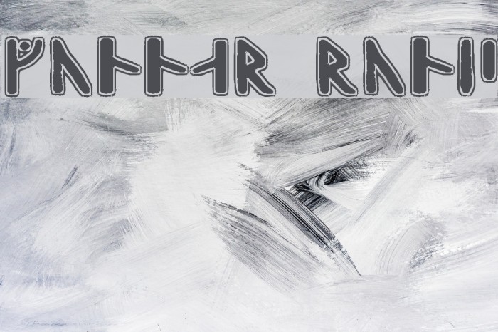 Gunnar Runic Font examples